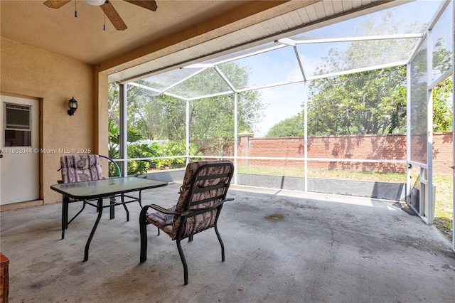 19106 Cormorant Cove Pl, Tampa, FL 33647 - sunroom / solarium featuring a ceiling fan