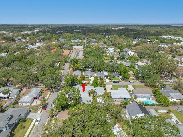 aerial view of property's location featuring nearby suburban area