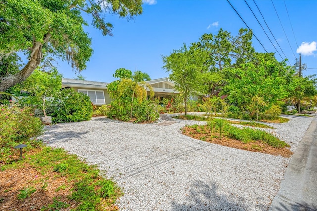 obstructed view of property featuring driveway