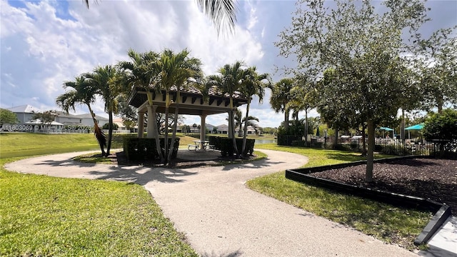 4330 Hillcrest Dr Unit 505, Hollywood, FL 33021 - view of home's community featuring a lawn and a gazebo