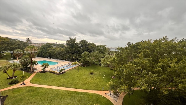 4330 Hillcrest Dr Unit 505, Hollywood, FL 33021 - drone / aerial view of a pool area