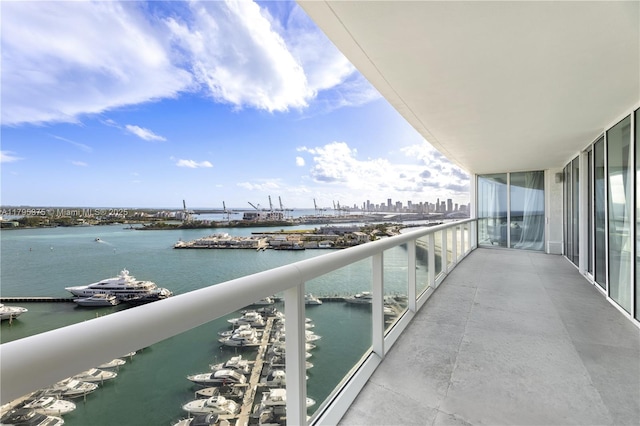 450 Alton Rd Unit 2303, Miami Beach, FL 33139 - balcony with a water view and view of marina