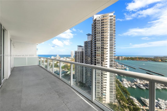 450 Alton Rd Unit 2303, Miami Beach, FL 33139 - balcony with a water view and a view of city