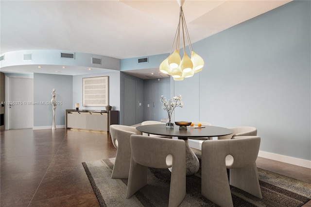 450 Alton Rd Unit 2303, Miami Beach, FL 33139 - dining room featuring baseboards and a chandelier