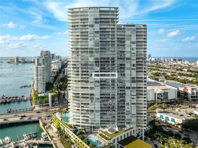 450 Alton Rd Unit 2303, Miami Beach, FL 33139 - view of building exterior featuring a water view and a city view