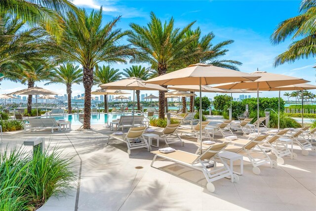 450 Alton Rd Unit 2303, Miami Beach, FL 33139 - view of patio / terrace with a community pool