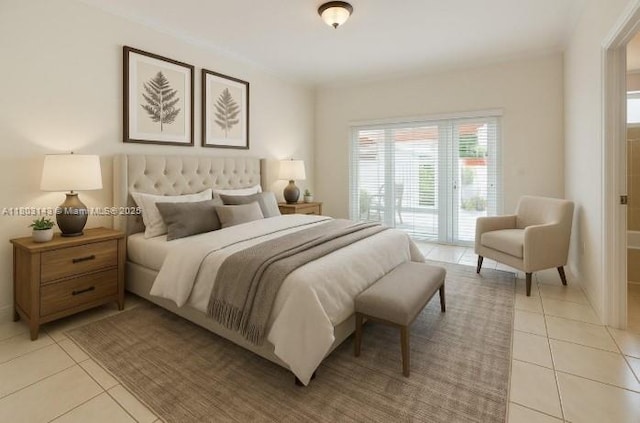 9072 NW 145th St, Miami Lakes, FL 33018 - bedroom featuring light tile patterned flooring, multiple windows, and access to outside