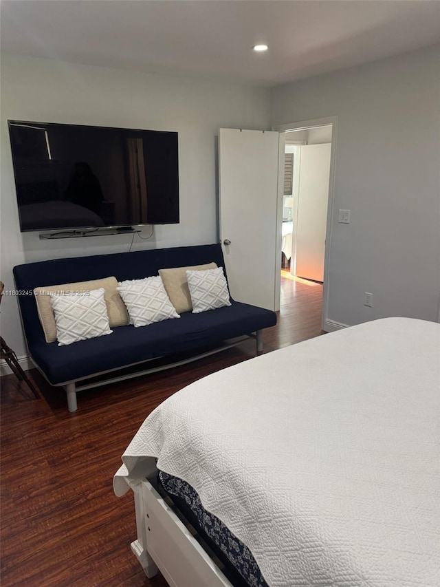 111 SW 24th Ave, Miami, FL 33135 - bedroom featuring wood finished floors, recessed lighting, and baseboards