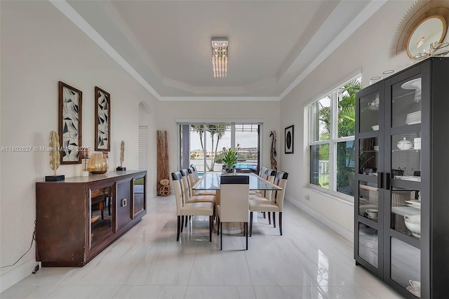 15331 SW 20th St, Miramar, FL 33027 - dining room featuring a raised ceiling, plenty of natural light, and baseboards