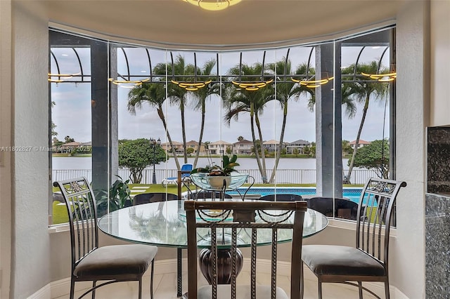 15331 SW 20th St, Miramar, FL 33027 - sunroom / solarium featuring a water view
