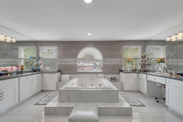 15331 SW 20th St, Miramar, FL 33027 - full bath featuring a jetted tub and tile walls