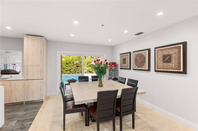 6809 Mentone St, Coral Gables, FL 33146 - dining room with recessed lighting and baseboards