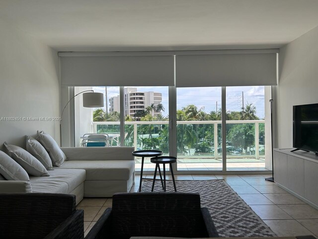 100 Bayview Dr Unit 309, Sunny Isles Beach, FL 33160 - living room featuring light tile patterned floors
