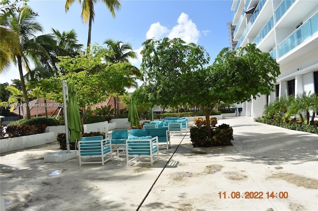 100 Bayview Dr Unit 309, Sunny Isles Beach, FL 33160 - view of patio with an outdoor hangout area