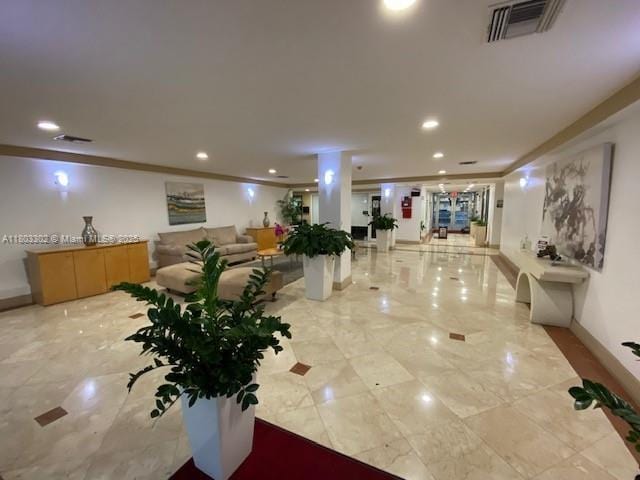 1455 N Treasure Dr Unit 4N, North Bay Village, FL 33141 - building lobby with recessed lighting