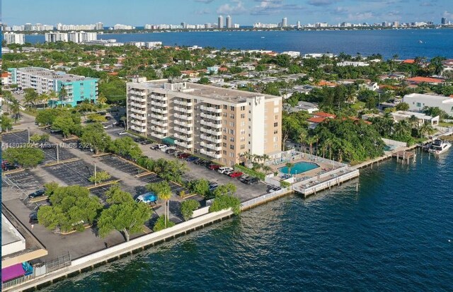 1455 N Treasure Dr Unit 4N, North Bay Village, FL 33141 - aerial view of a skyline view and a large body of water