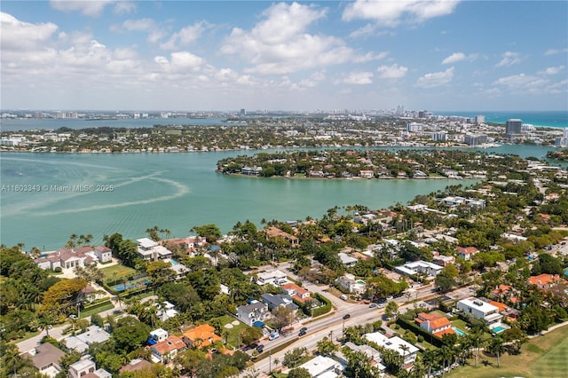 5978 Alton Rd, Miami Beach, FL 33140 - aerial overview of property's location featuring a large body of water and nearby suburban area