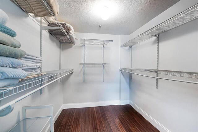 170 SE 14th St Unit 2805, Miami, FL 33131 - walk in closet with dark wood-type flooring