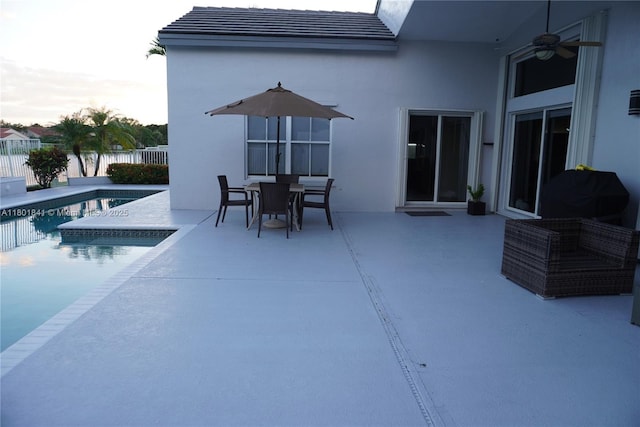 1132 Cedar Falls Dr, Weston, FL 33327 - view of patio / terrace featuring ceiling fan