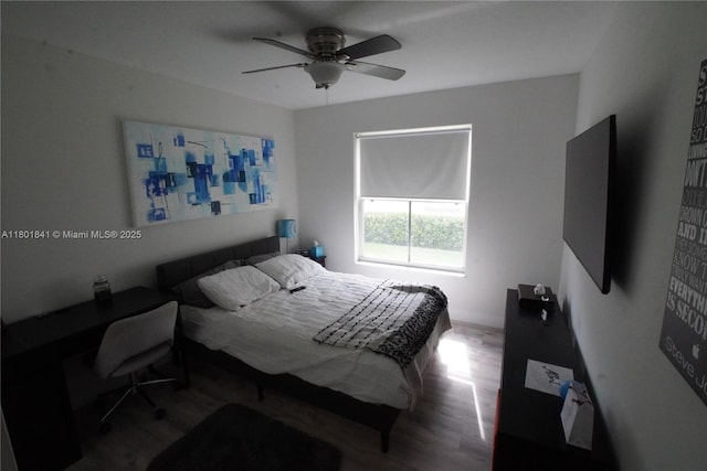 1132 Cedar Falls Dr, Weston, FL 33327 - bedroom featuring wood finished floors and ceiling fan