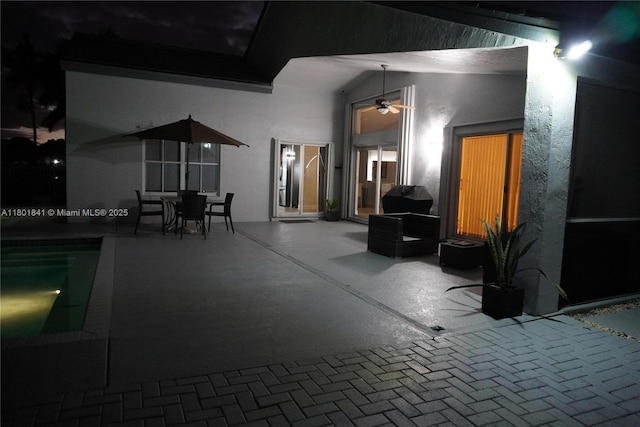 1132 Cedar Falls Dr, Weston, FL 33327 - view of patio with ceiling fan