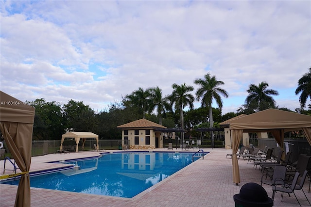 1132 Cedar Falls Dr, Weston, FL 33327 - community pool with a gazebo and a patio