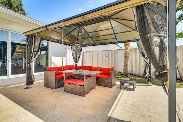 963 Nautilus Isle, Dania Beach, FL 33004 - view of patio / terrace with a gazebo and outdoor lounge area