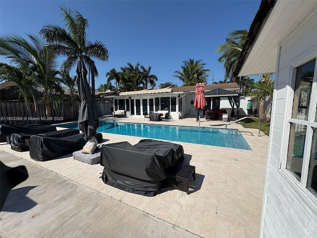 963 Nautilus Isle, Dania Beach, FL 33004 - view of pool with a patio area and a fenced backyard