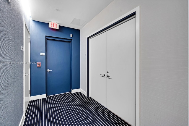 1445 16th St Unit Ph-4, Miami Beach, FL 33139 - hall featuring baseboards and carpet flooring