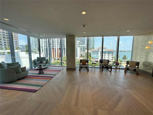 700 NE 26th Ter Unit 903, Miami, FL 33137 - lobby with a wall of windows and a city view