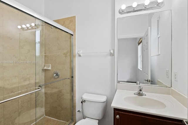 9153 SW 227th St Unit 3, Cutler Bay, FL 33190 - bathroom featuring vanity, a shower stall, and toilet