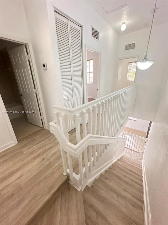 9153 SW 227th St Unit 3, Cutler Bay, FL 33190 - staircase with wood finished floors