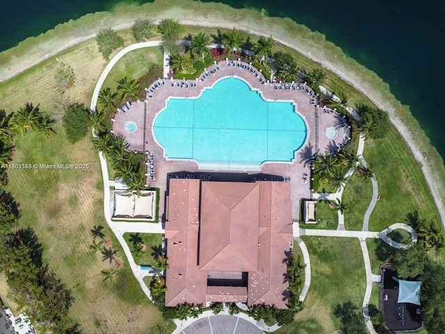 9153 SW 227th St Unit 3, Cutler Bay, FL 33190 - bird's eye view of a pool