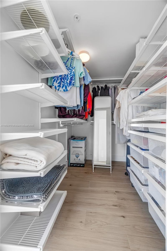 6620 Indian Creek Dr Unit 619, Miami Beach, FL 33141 - spacious closet featuring wood finished floors