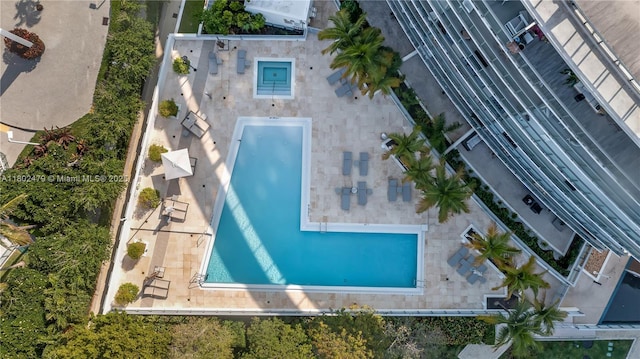 6620 Indian Creek Dr Unit 619, Miami Beach, FL 33141 - drone / aerial view of a pool