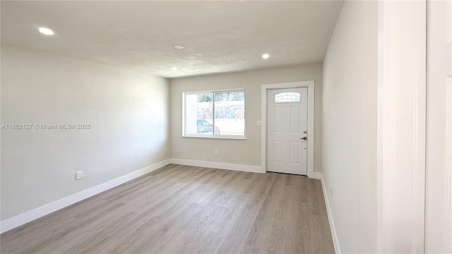 5531 SW 38th St, West Park, FL 33023 - entrance foyer with light wood-type flooring, recessed lighting, and baseboards