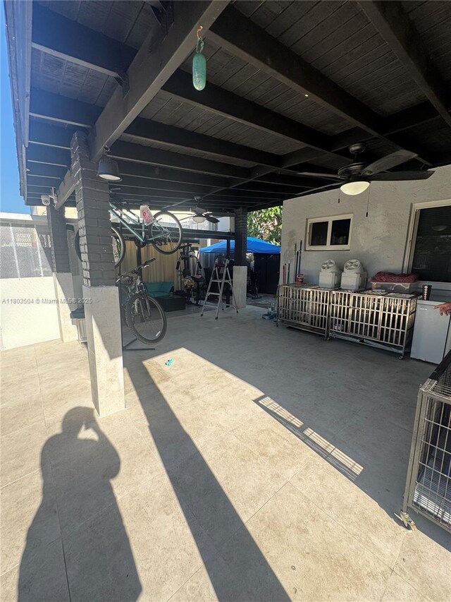 19321 NW 83rd Ave, Hialeah, FL 33015 - view of patio featuring ceiling fan
