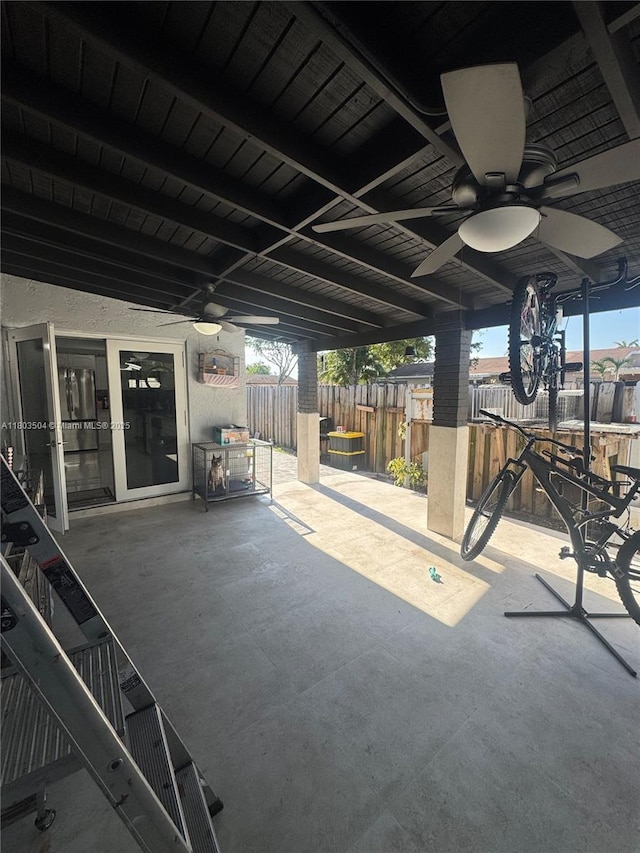 19321 NW 83rd Ave, Hialeah, FL 33015 - view of patio with ceiling fan