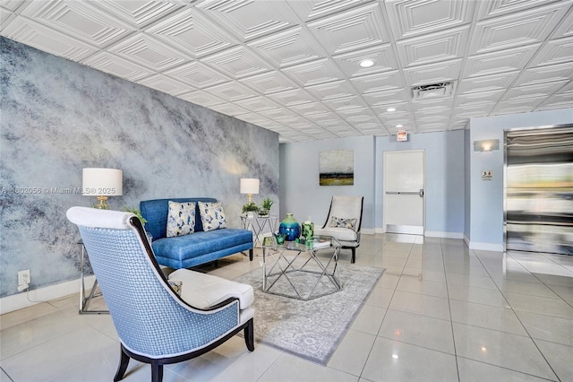 2679 S Ocean Blvd Unit 2B, Boca Raton, FL 33432 - community lobby featuring an ornate ceiling and recessed lighting
