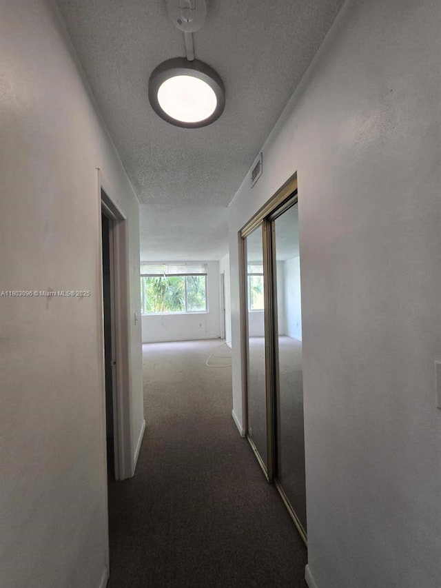 1201 NE 191st St Unit G211, Miami, FL 33179 - hall with a textured ceiling and dark colored carpet