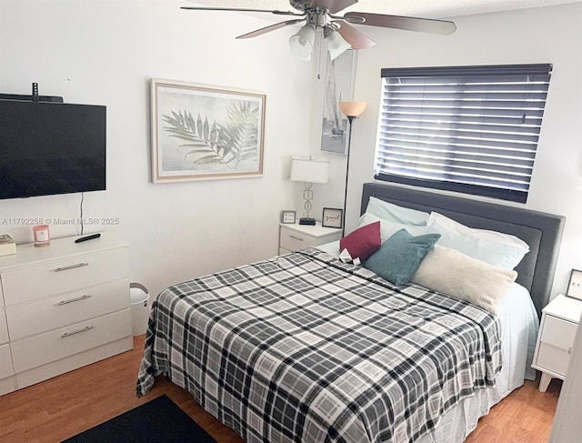 11360 NW 31st St, Sunrise, FL 33323 - bedroom with light wood-style floors and a ceiling fan