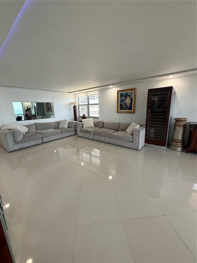 1912 S Ocean Dr Unit 3D, Hallandale Beach, FL 33009 - living room featuring tile patterned flooring