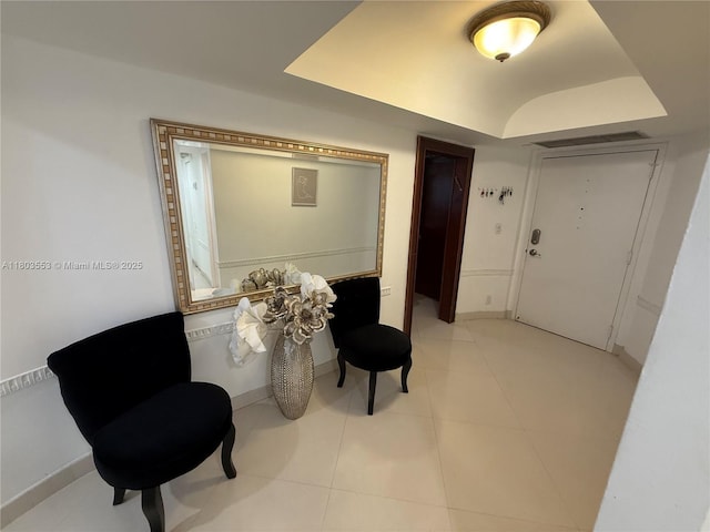 1912 S Ocean Dr Unit 3D, Hallandale Beach, FL 33009 - living area with baseboards and light tile patterned floors