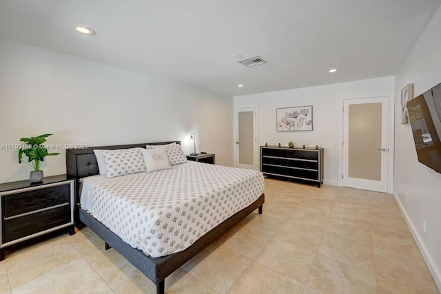932 Polk St, Hollywood, FL 33019 - bedroom featuring recessed lighting, light tile patterned floors, and baseboards