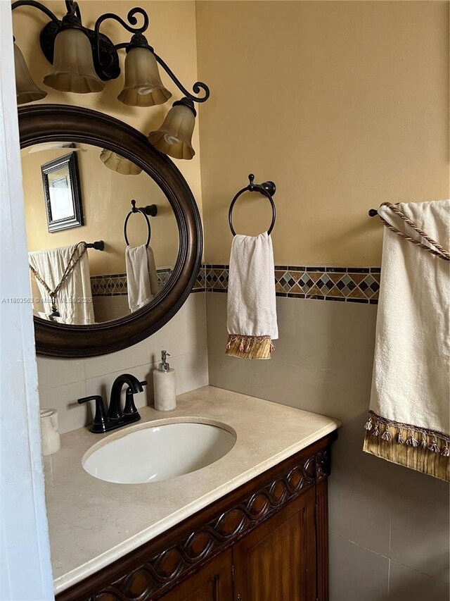 1900 SW 141st Ave, Miami, FL 33175 - bathroom with tile walls and vanity