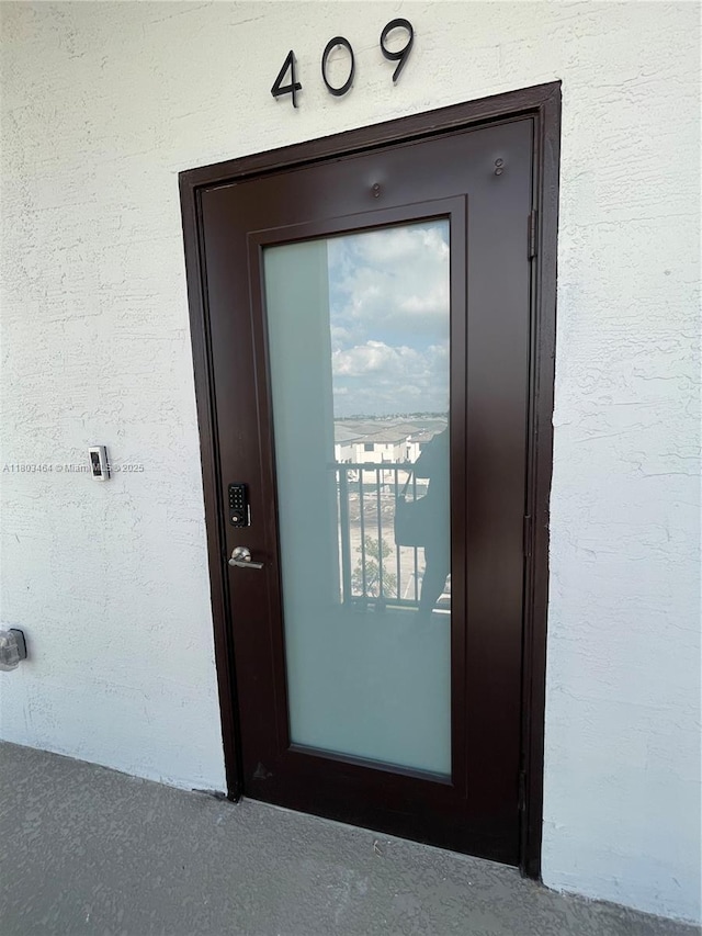 view of doorway to property