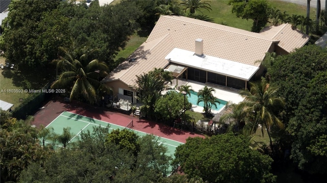 2180 SW 115th Ter, Davie, FL 33325 - aerial view of property and surrounding area with a pool area