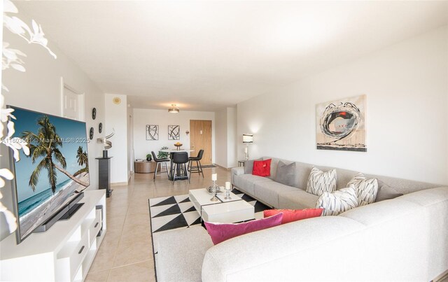 1625 SE 10th Ave Unit 607, Fort Lauderdale, FL 33316 - living room with light tile patterned floors