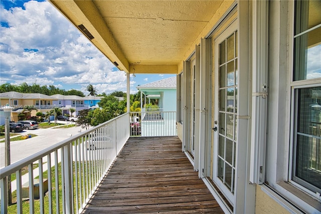 balcony featuring a residential view