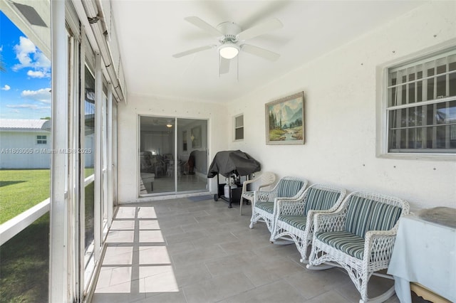 1897 SW 20th Cir, Boynton Beach, FL 33426 - sunroom / solarium featuring a ceiling fan